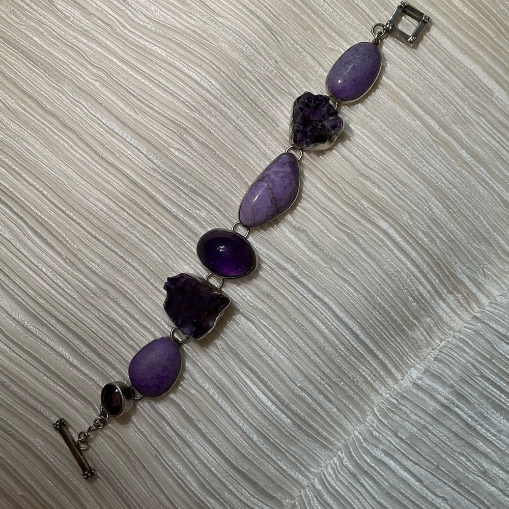 Amy Kahn Russell Amethyst Sterling Silver Bracelet